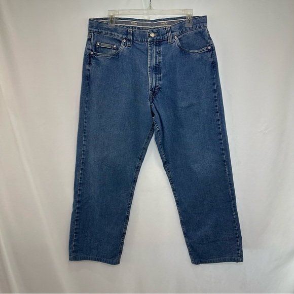 Hugo Boss Alabama Jeans Men’s 36-34 Shortened Blue Baggy - Picture 1 of 10